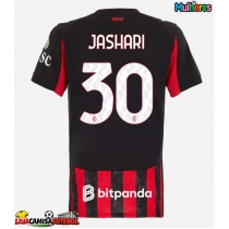 Camisa de Futebol AC Milan Ardon Jashari #30 Equipamento Principal Mulheres 2025-26 Manga Curta